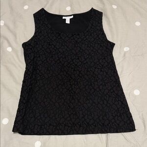 Charter Club Black Lace Tank Top